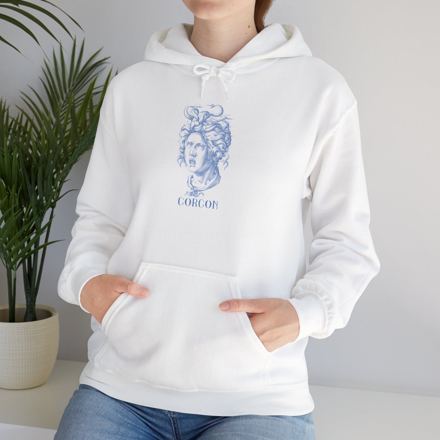 Artistic Medusa Hooded Sweatshirt - Cozy Lounge Wear, Unique Gift, Unisex Hoodie, Casual Fashion, Comfortable Style, Everyday Wear