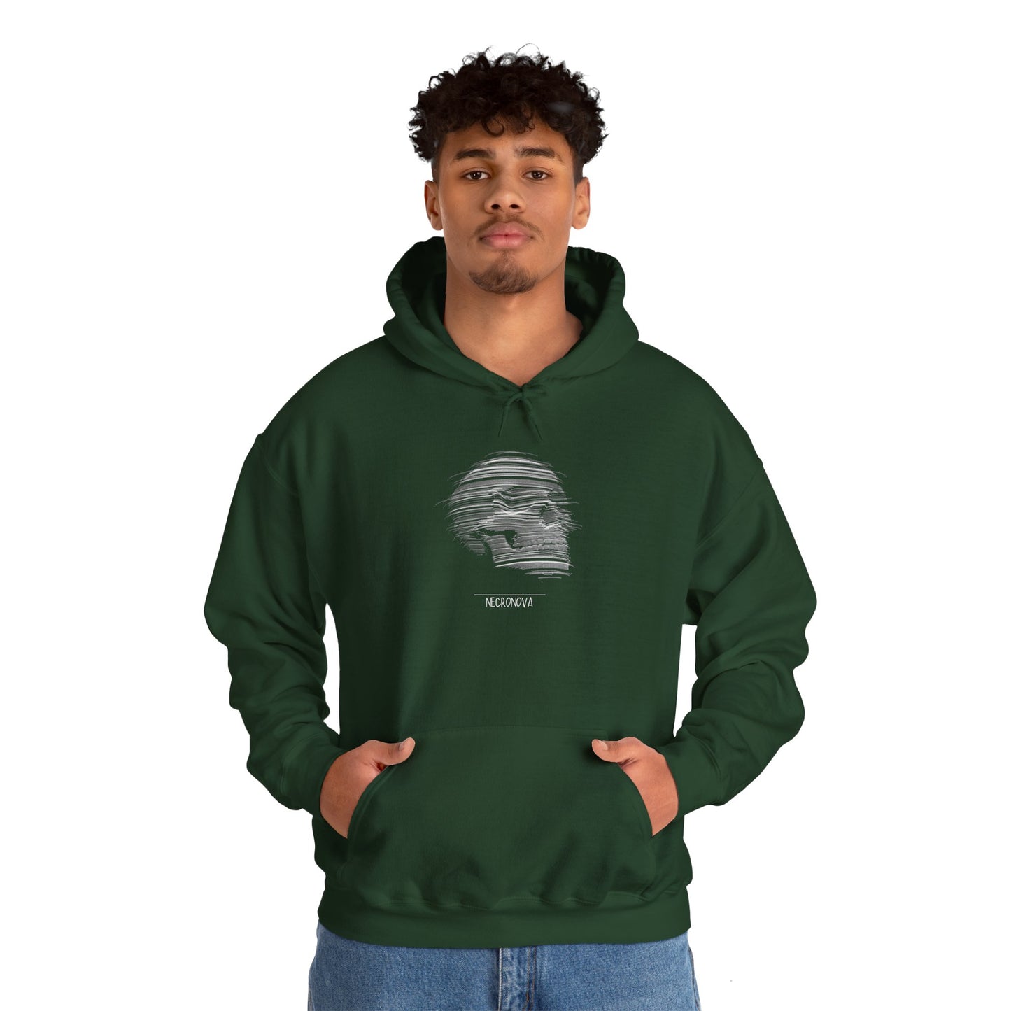 Edgy Skull Graphic Hoodie - Unisex Heavy Blend™ Sweatshirt, Streetwear, Black Hoodie, Gift for Him/Her, Cool Fall Fashion