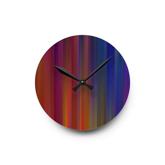 Vibrant Acrylic Wall Clock, Colorful Home Decor, Modern Wall Art, Unique Gift for Her, Contemporary Living Room Clock