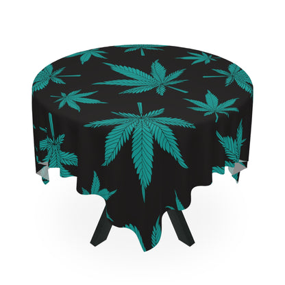 Vibrant Cannabis Leaf Tablecloth, Perfect for Parties, BBQs, Boho Decor, Gifts for 420 Celebration, Table Cover, Eco-Friendly