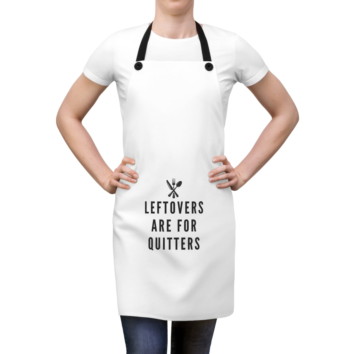 Funny Cooking Apron for Home Chefs, Leftovers Are for Quitters, Gift for Foodies, Kitchen Accessory, Cooking Humor