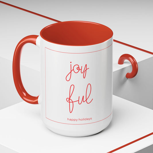 Grateful Accent Coffee Mug | Cozy Gift, Holiday Mug, Christmas, Personalized Coffee Cup, Warm Home Decor