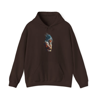 Introspective Artistic Unisex Hooded Sweatshirt, Cozy Streetwear, Unique Gift for Artists, Casual Wear, Perfect for Fall & Winter