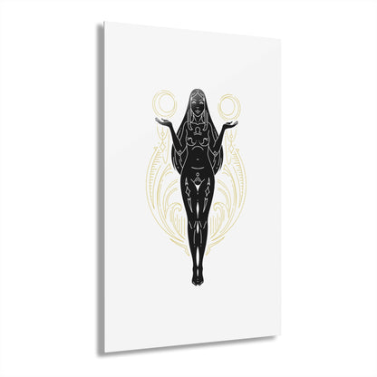 Libra Zodiac Divine Feminine Acrylic Wall Art Print - Acrylic Wall Art, French Cleat Hanging Decor, Horoscope Home Decor, Astrology Wall