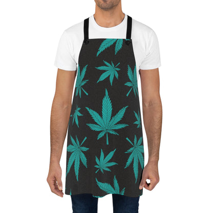 Trendy Cannabis Leaf Apron, Perfect for Cooking, Baking, Grilling, Gifts for Chefs, Eco-Friendly Kitchware
