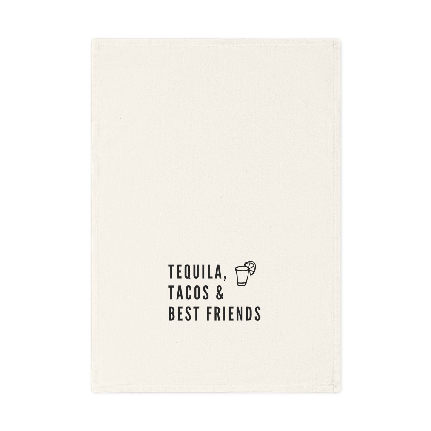 Tequila, Tacos & Best Friends - Funny Cotton Tea Towel, Kitchen Decor, Gift for Foodies, Housewarming Party, Hostess Gift, Brighten Up Your