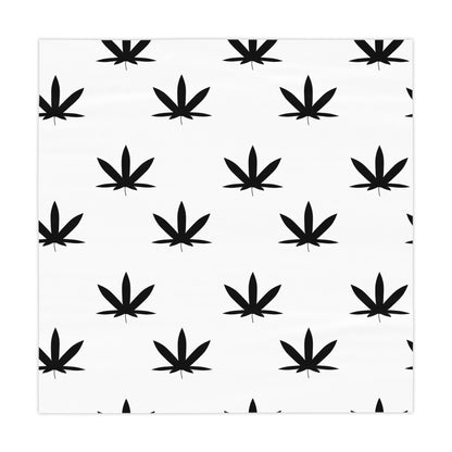 Chic Cannabis Leaf Tablecloth, Modern Home Decor, Dining Table Cover, Party Decoration, Unique Gift, Boho Style