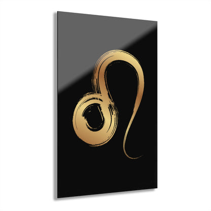 Elegant Leo Zodiac Acrylic Print - Stylish Home Decor, Zodiac Art, Astrology Wall Decor, Gift for Leo, Modern Wall Art