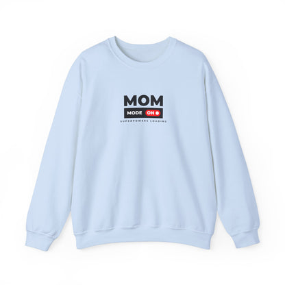 Funny Mom Sweatshirt, Unisex Crewneck Pullover for Moms, Gift for Mother's Day, Cool Mom Apparel, Casual Wear, Superpowers Loading
