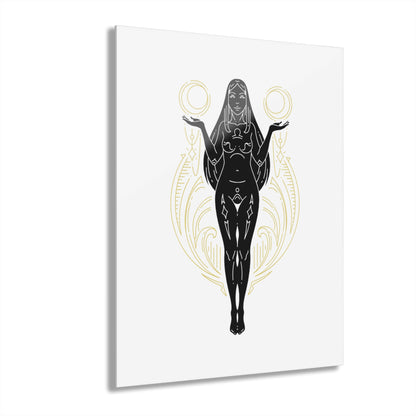 Libra Zodiac Divine Feminine Acrylic Wall Art Print - Acrylic Wall Art, French Cleat Hanging Decor, Horoscope Home Decor, Astrology Wall