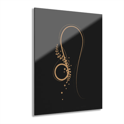 Leo Zodiac Elegant Acrylic Wall Art | Modern Home Decor | Perfect for Gifts, French Cleat Hanging