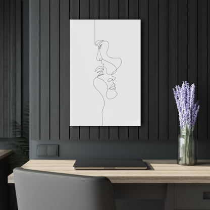 Minimalist Acrylic Wall Art, Modern Line Drawing Prints, Contemporary Home Decor, Unique Gift, French Cleat Hanging