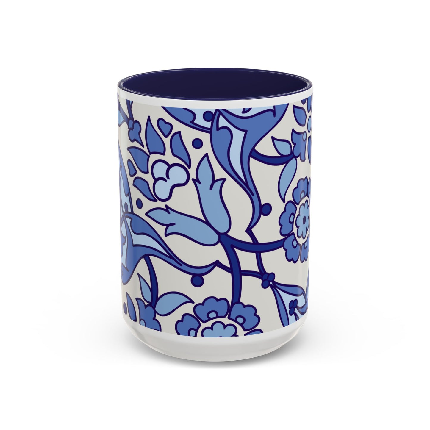 Elegant Floral Accent Coffee Mug, Perfect Gift for Tea Lovers, Kitchen Decor, Mother's Day, Home Office, Flower Lover