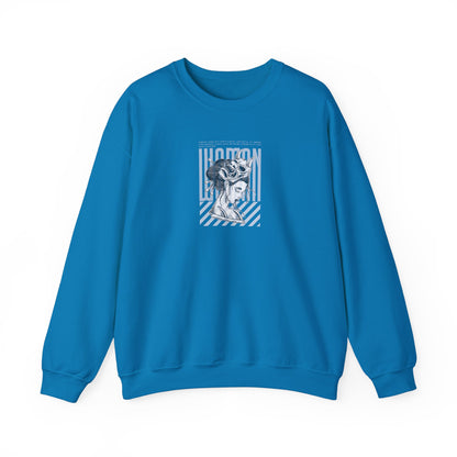Stylish Unisex Crewneck Sweatshirt - Perfect For Casual Outings, Gift Ideas, Streetwear, Comfortable Layering, Everyday Style
