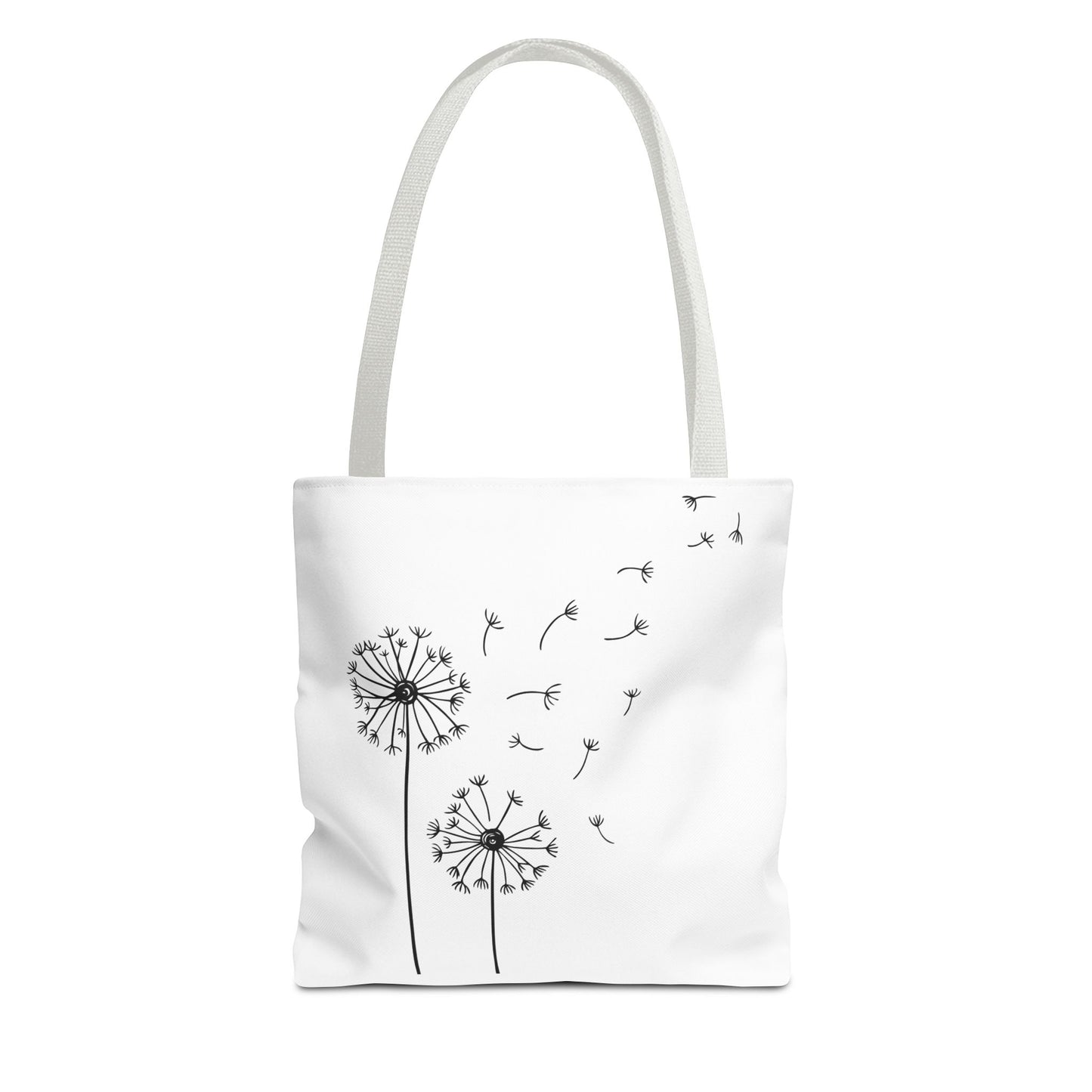 Dandelion & Floral Tote Bag, Boho Chic Eco-Friendly Bag, Gift for Her, Stay With Me Design, Nature Lover's Accessory, Shopping Bag