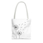 Dandelion & Floral Tote Bag, Boho Chic Eco-Friendly Bag, Gift for Her, Stay With Me Design, Nature Lover's Accessory, Shopping Bag