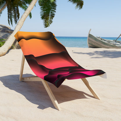 Vibrant Sunset Beach Towel - Perfect for Summer Days, Pool Parties, Beach Trips, Camping, Relaxation, Yoga