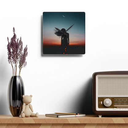Moon Goddess Serene Acrylic Wall Clock | Home Décor for Dreamy Spaces, Unique Gift for Nature Lovers, Ideal for Weddings or Housewarmings