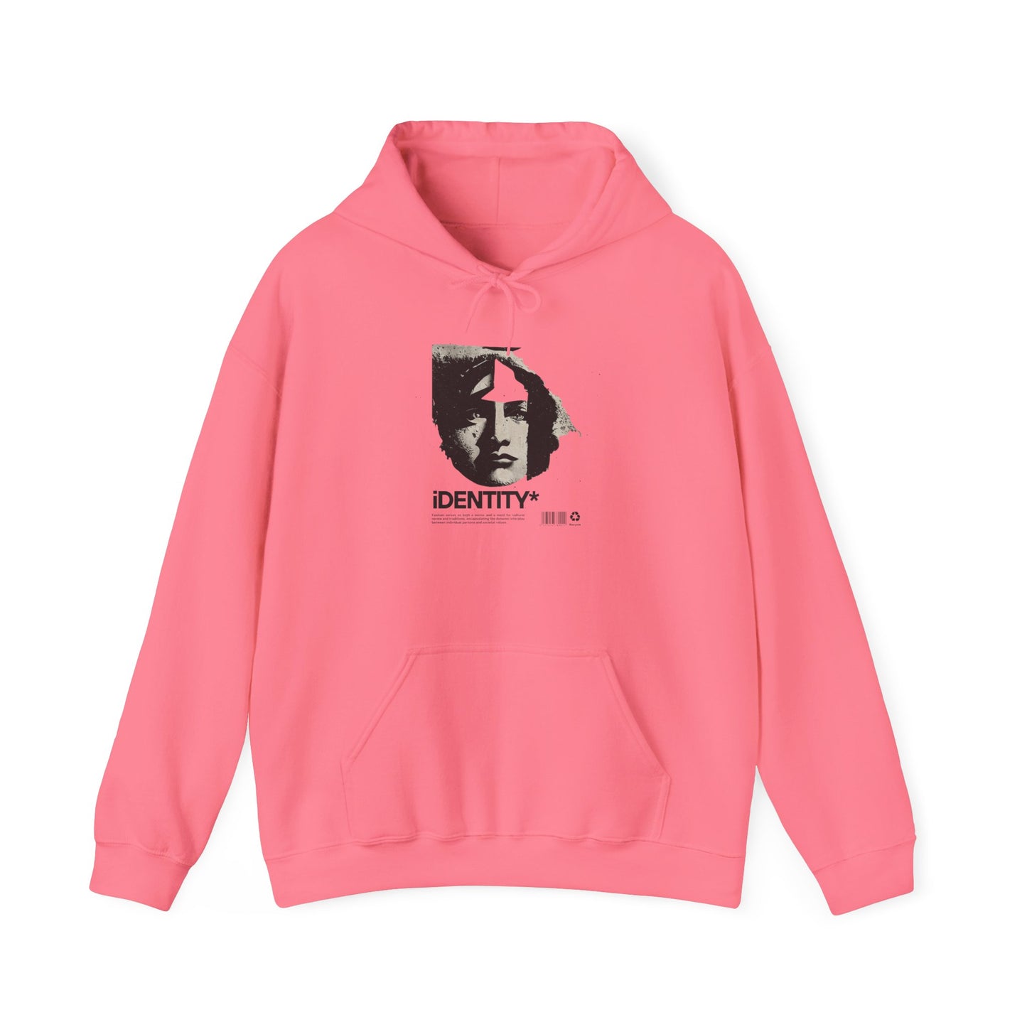 Identity Graphic Hoodie, Unisex Streetwear, Casual Sweatshirt for Everyday Comfort, Perfect for Gifting, Artistic Clothing