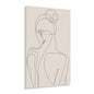 Boho Woman Silhouette - Minimalist Acrylic Print Art, Modern Home Decor, Line Art Wall Art, Contemporary Artwork, Stylish Living Room Accent