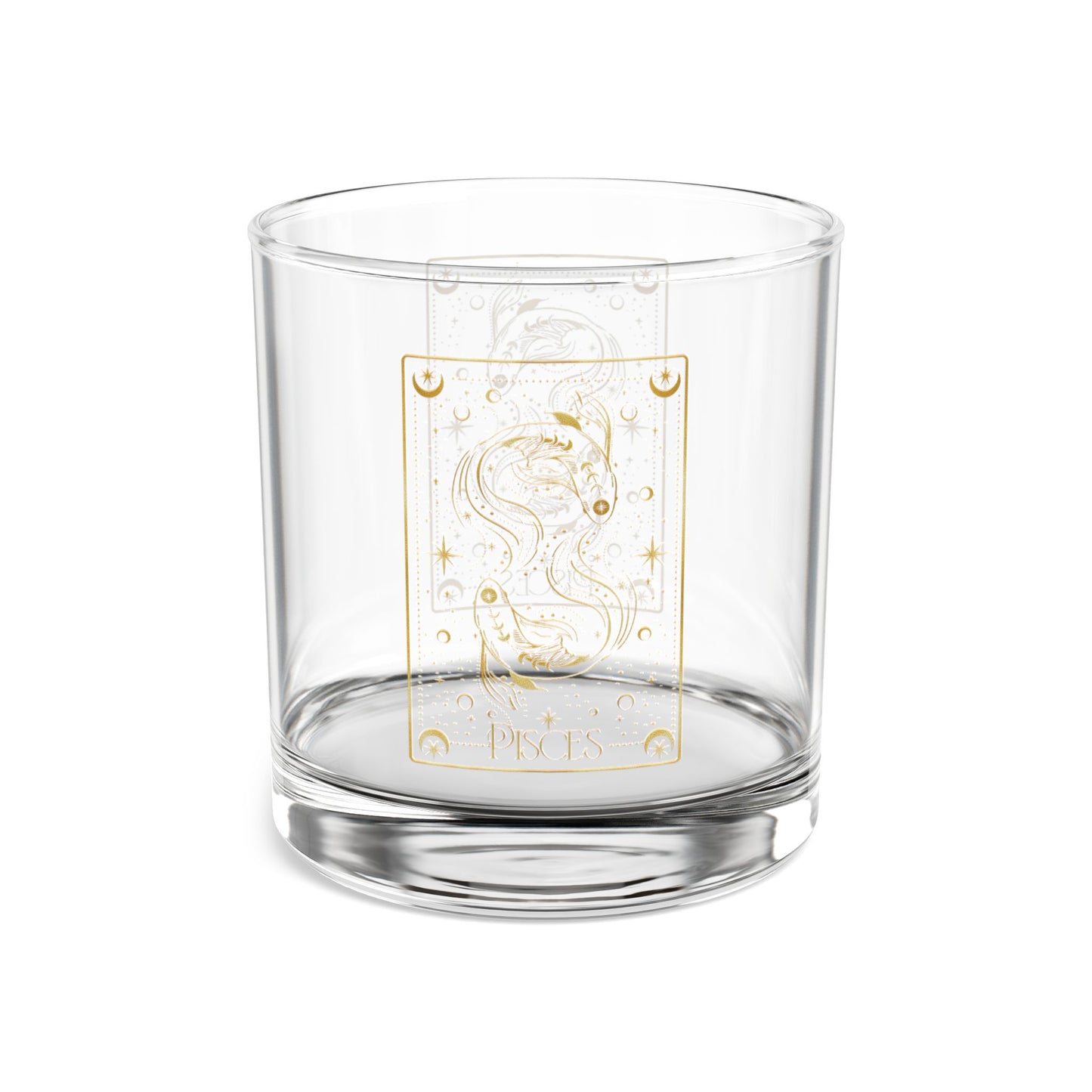 Pisces Zodiac Rocks Glass, Perfect for Astrology Lovers, Unique Gift for Birthdays, Home Barware, 10oz Drinking Glass, Elegant Decor