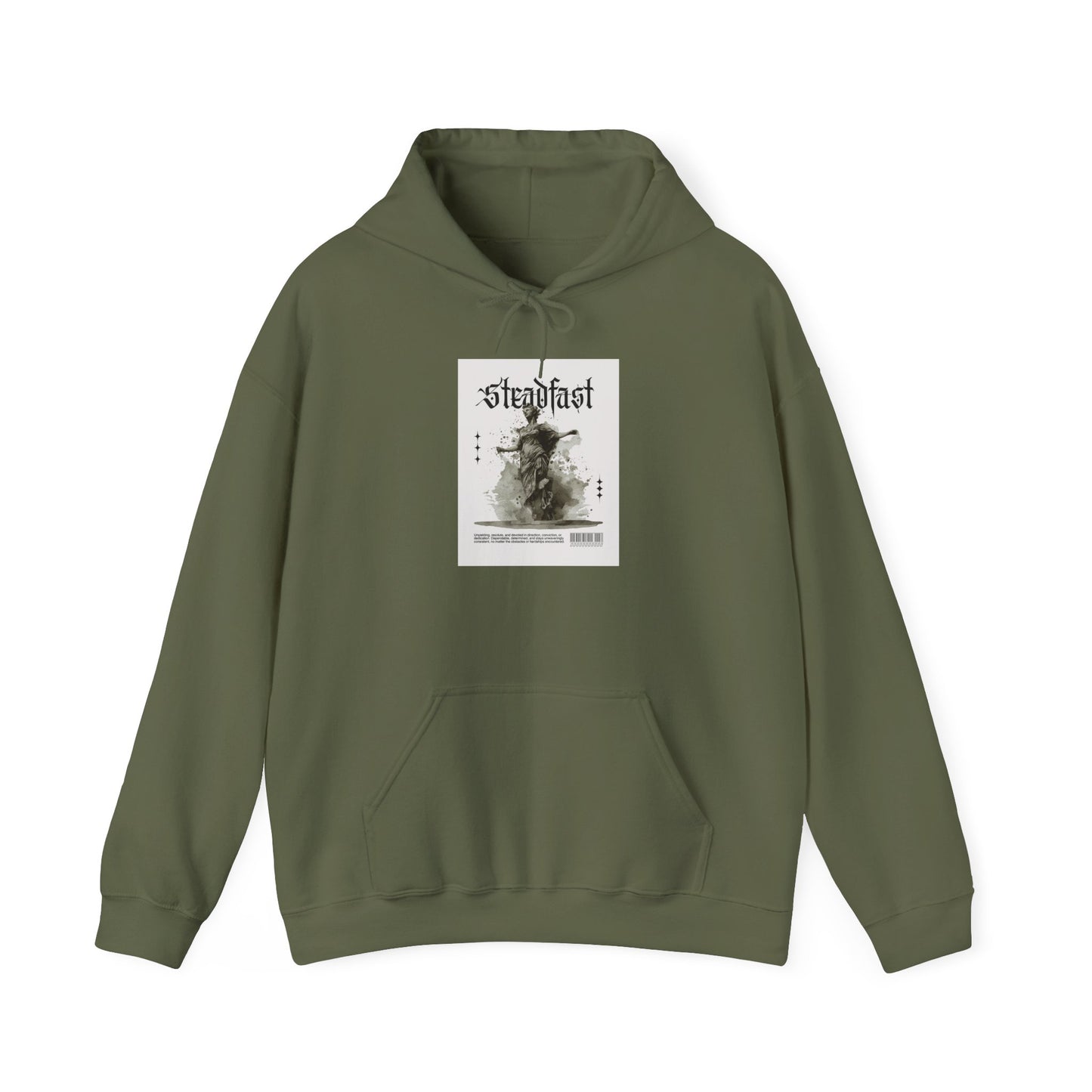 Steadfast Graphic Hoodie, Cozy Sweatshirt, Unisex Pullover, Essential Layer, Gift for Her or Him, Perfect for Fall