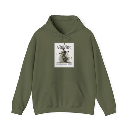 Steadfast Graphic Hoodie, Cozy Sweatshirt, Unisex Pullover, Essential Layer, Gift for Her or Him, Perfect for Fall