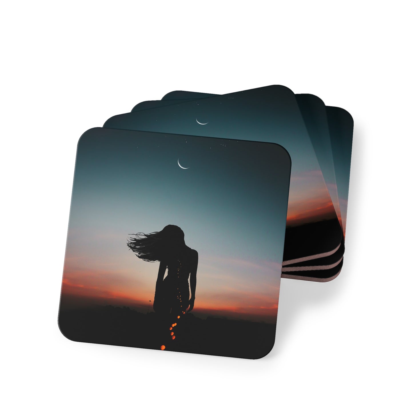 Bohemian Sunset Coasters | Home Decor, Gift for Friends, Coffee Table Accessories, Unique Housewarming Gifts, Boho Chic Style