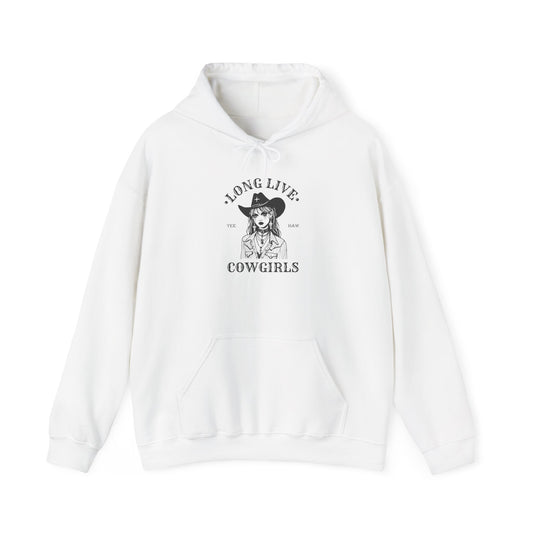 Long Live Cowgirls Hoodie, Western Style Sweatshirt, Country Music Gift, Casual Wear, Perfect for Rodeos, Birthdays, Celebrations