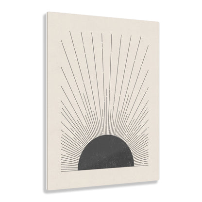 Boho Sunset - Abstract Sunburst Acrylic Print Wall Art, Modern Home Decor, Minimalist Artwork, Gift for Nature Lovers, Boho Decor