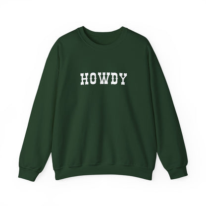 Howdy Unisex Heavy Blend™ Crewneck Sweatshirt, Cozy Sweatshirt, Casual Wear, Gift for Friends, Fall Fashion, Relaxed Style
