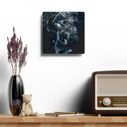 Modern Smoke Acrylic Wall Clock, Contemporary Office Decor, Stylish Home Accent, Unique Gift Idea, Smoke Design