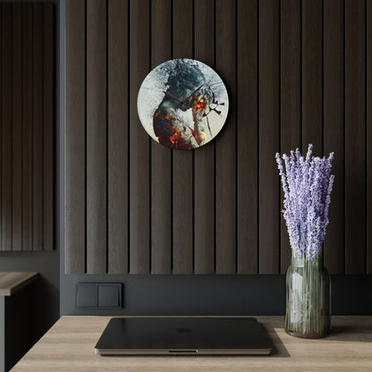 Introspection Artistic Acrylic Wall Clock, Modern Home Decor, Unique Gift for Art Lovers,  Timeless Style, Motivational Wall Decor