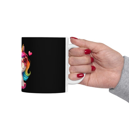 Unicorn Mug, Cute Coffee Cup for Kids, Rainbow Drinkware for Birthdays, Magical Gift for Unicorn Lovers, Fun Tea Mug