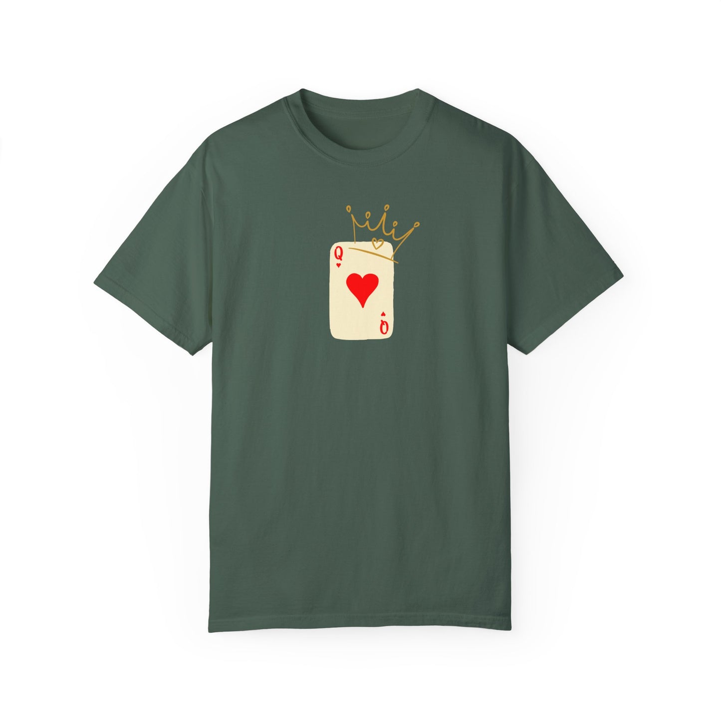 Queen of Hearts T-Shirt, Casual Love Tee, Game Night Apparel, Gift for Card Players, Vintage Style Unisex Shirt, Heart Design Clothing
