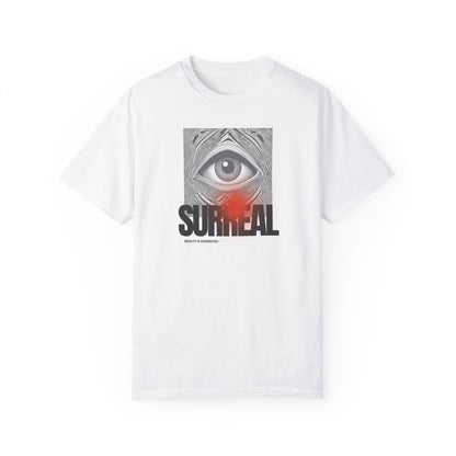 Surreal Eye Unisex Garment-Dyed T-shirt, Graphic Tee for Art Lovers, Unique Gift for Halloween, Streetwear Fashion, Casual Everyday Wear,