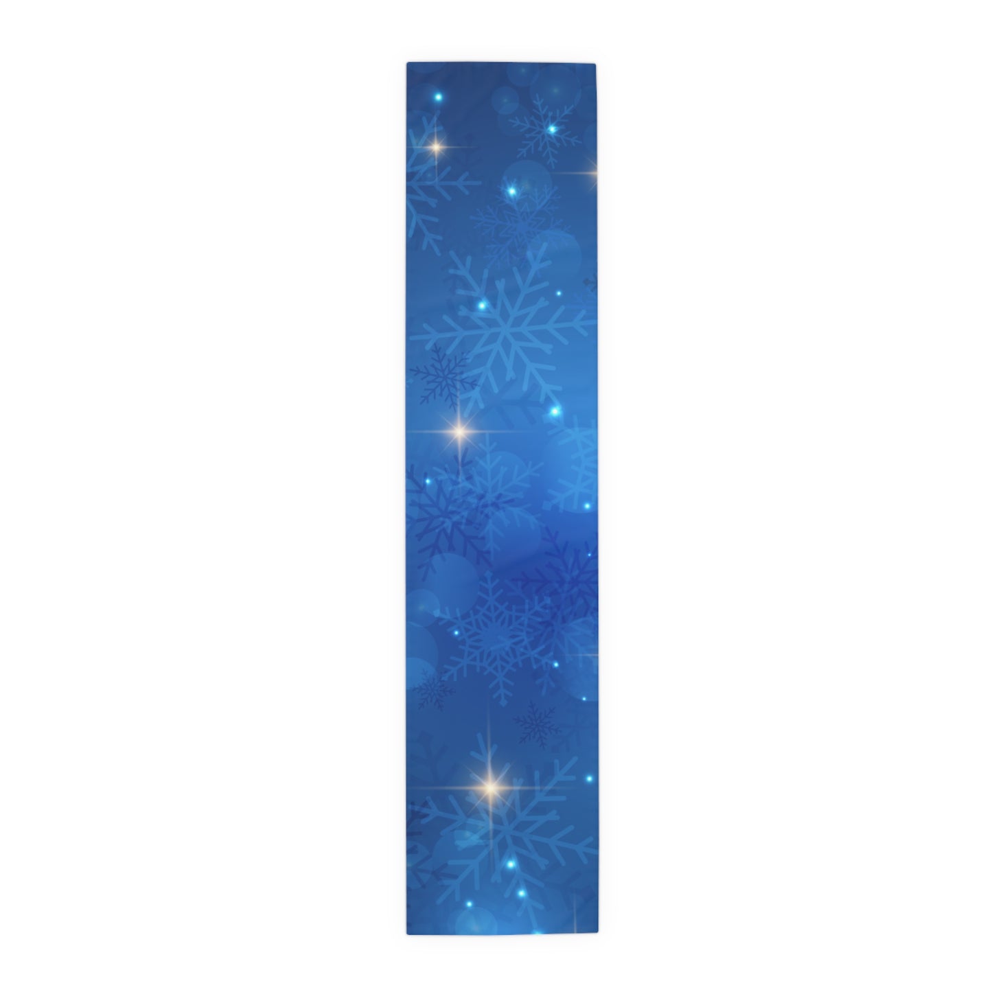 Blue Snowflake Stylish Holiday Table Decor - Table Runner (Cotton, Poly)