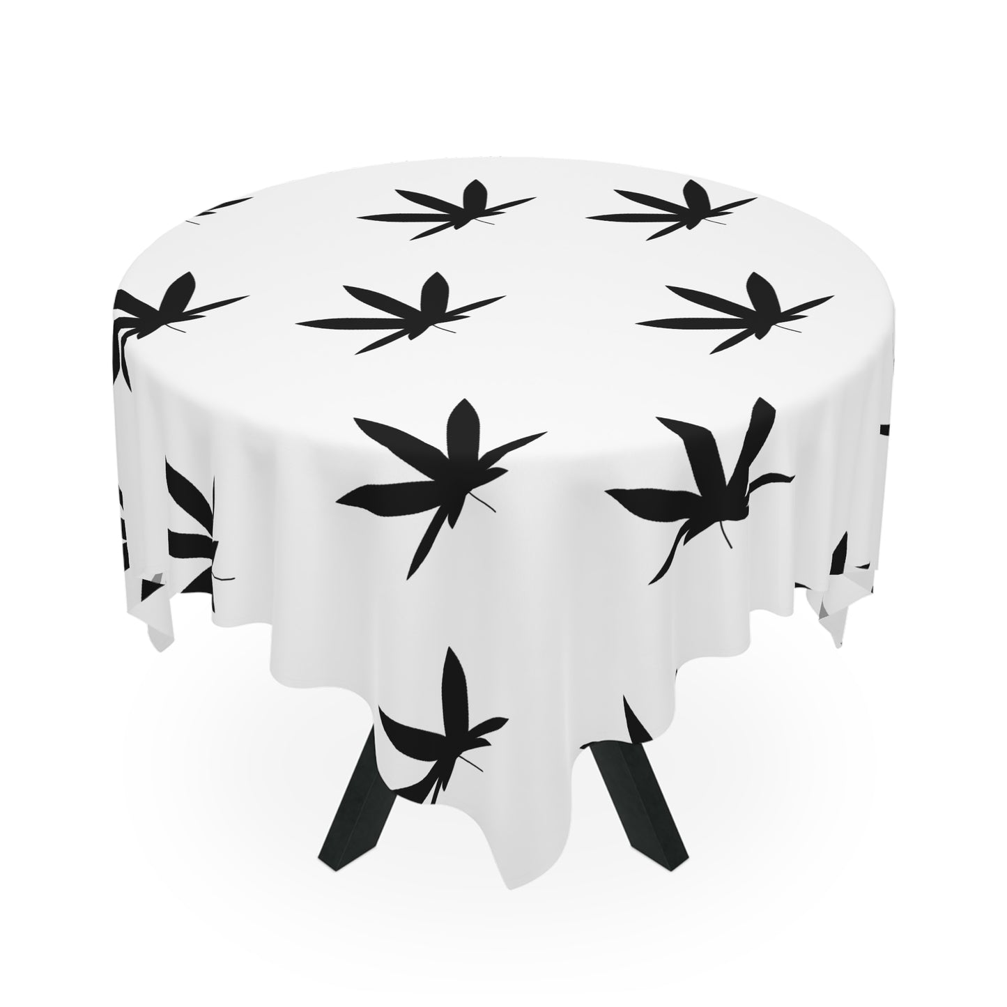 Chic Cannabis Leaf Tablecloth, Modern Home Decor, Dining Table Cover, Party Decoration, Unique Gift, Boho Style