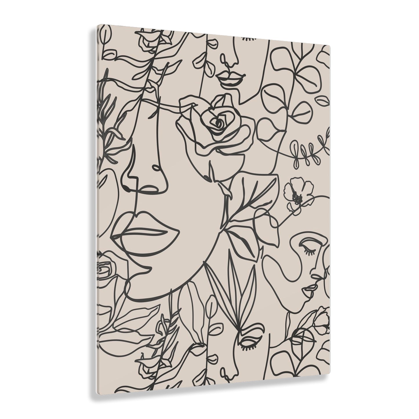 Boho Women Faces - Stylish Line Art Acrylic Prints for Modern Decor, Minimalist Home Wall Art, Gift for Art Lovers, Perfect for Any Room