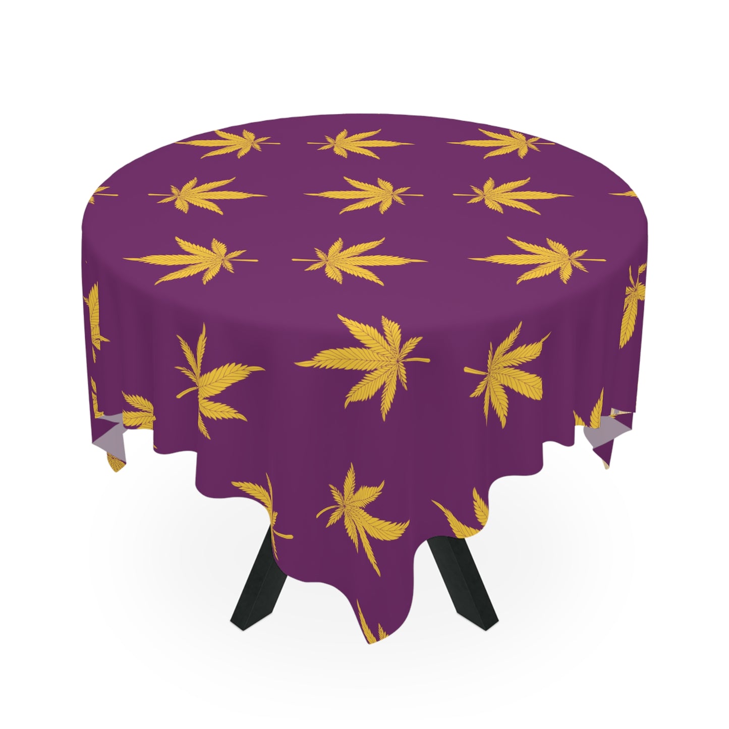 Vibrant Cannabis Leaf Tablecloth, Bohemian Dining Decor, Perfect for Parties, Festivals, and Everyday Use