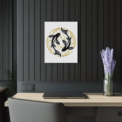 Pisces Zodiac Koi Fish Acrylic Print | Modern Wall Art, Japanese Decor, Home Gallery, Gift for Fish Lovers, Unique Wall Hanging