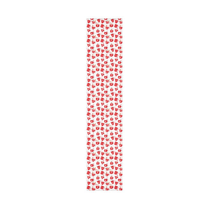 Christmas Mugs, Holiday Gift Wrap Paper, Hot Cocoa Cups, Festive Drinkware, Gingerbread Patterned, Red and White Decor, Xmas Party Supplies