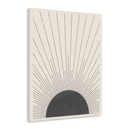 Boho Sunset - Abstract Sunburst Acrylic Print Wall Art, Modern Home Decor, Minimalist Artwork, Gift for Nature Lovers, Boho Decor
