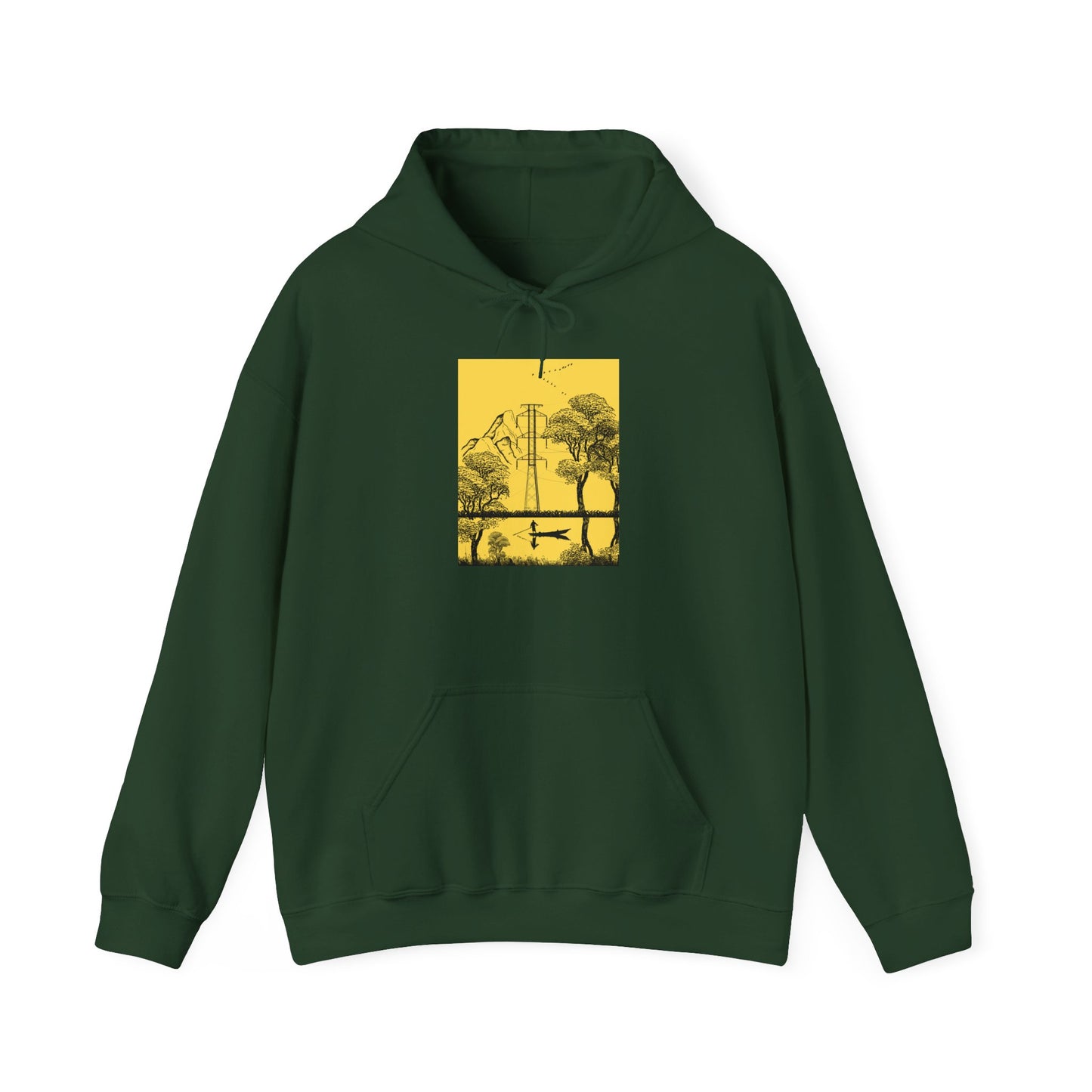 Nature-Inspired Unisex Hooded Sweatshirt, Cozy Hoodie for Outdoors Lovers, Perfect Gift for Nature Enthusiasts, Ideal for Camping, Hiking,