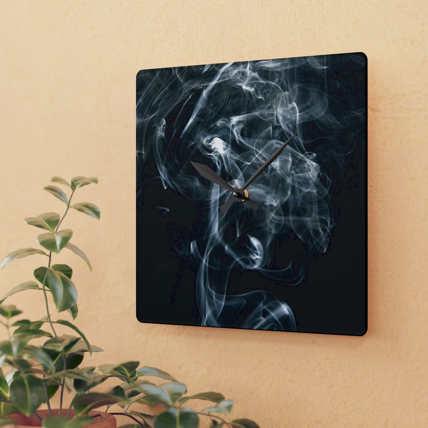 Modern Smoke Acrylic Wall Clock, Contemporary Office Decor, Stylish Home Accent, Unique Gift Idea, Smoke Design