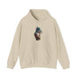 Introspective Artistic Unisex Hooded Sweatshirt, Cozy Streetwear, Unique Gift for Artists, Casual Wear, Perfect for Fall & Winter