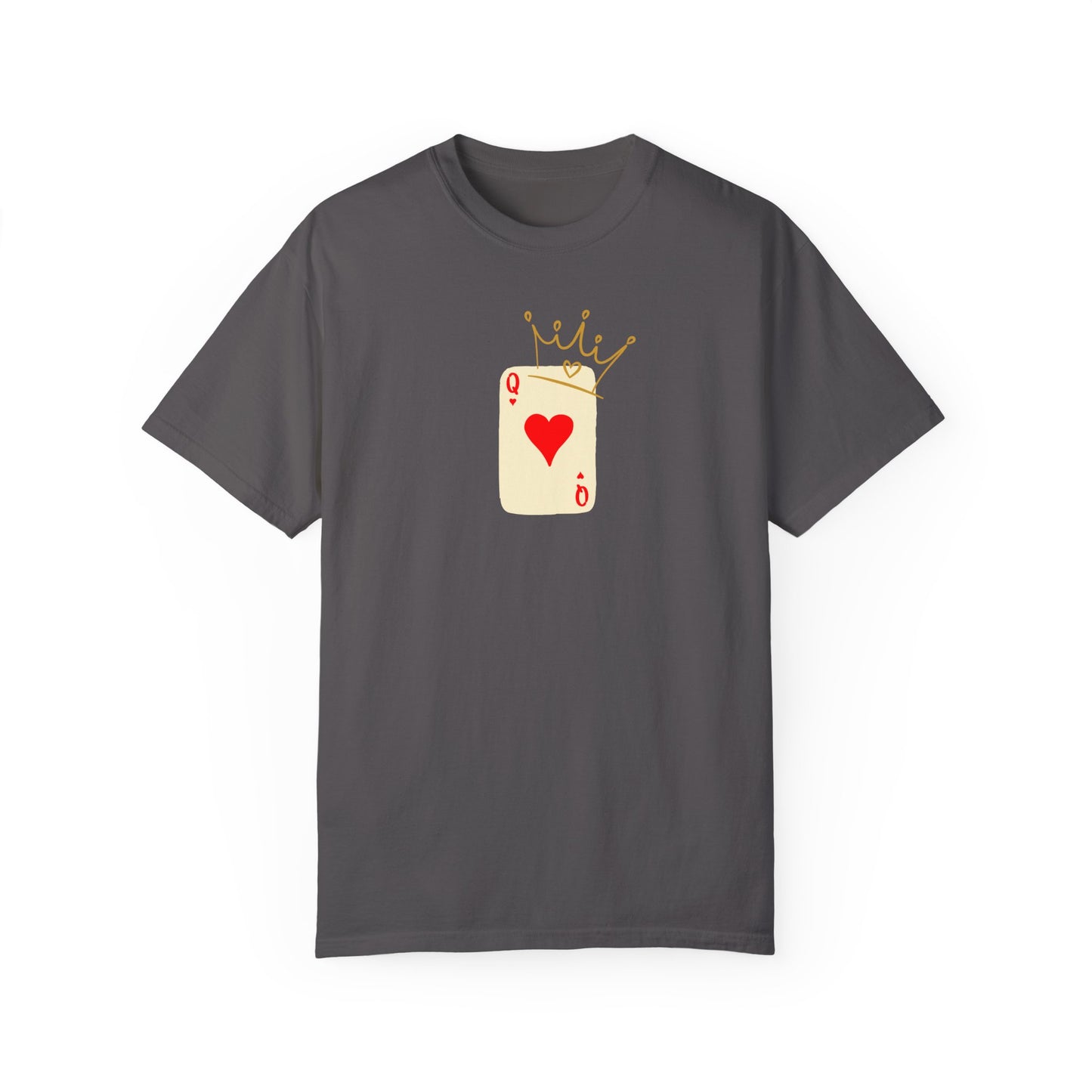 Queen of Hearts T-Shirt, Casual Love Tee, Game Night Apparel, Gift for Card Players, Vintage Style Unisex Shirt, Heart Design Clothing