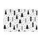 Gift Wrap Papers, Modern Black Geometric Christmas Trees Minimalist Wrapping Paper, Holiday Gift Decor, Xmas Supplies, Festive Craft Wrap