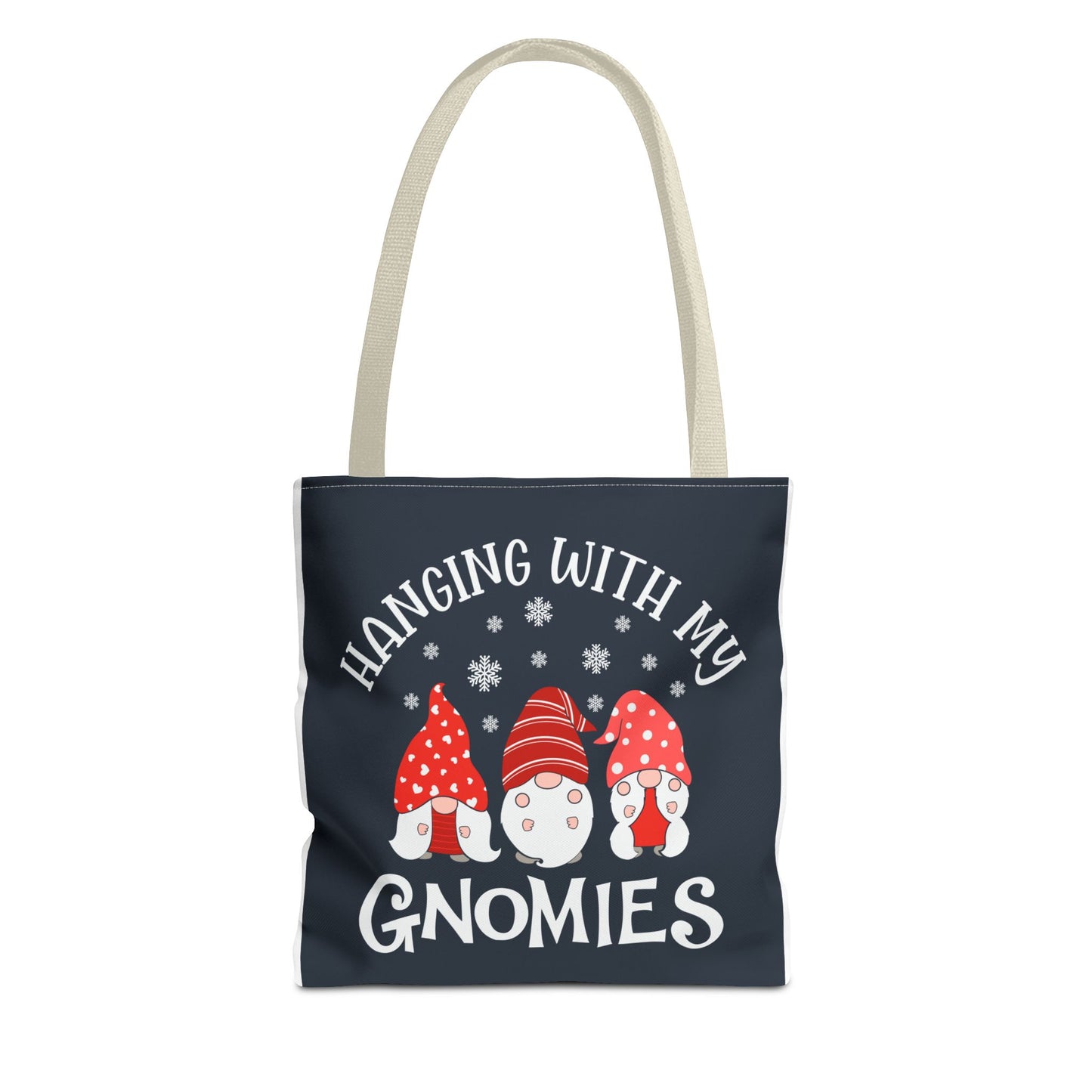 Hanging With My Gnomies Tote Bag, Cute Gnome Shopping Bag, Funny Tote for Gnome Lovers, Holiday Gift, Eco-Friendly Reusable Bag