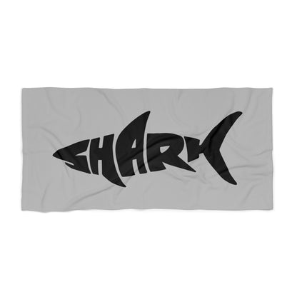 Grey Shark Beach Towel | Summer Vibe Towel for Ocean Lovers, Great Gift for Beach Days, Pool Parties, Shark Week, Outdoor Fun